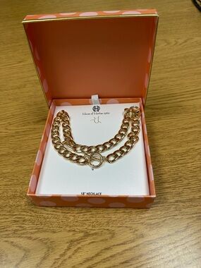 House of Harlow 1960 Rose Gold Double Link Necklace NWT